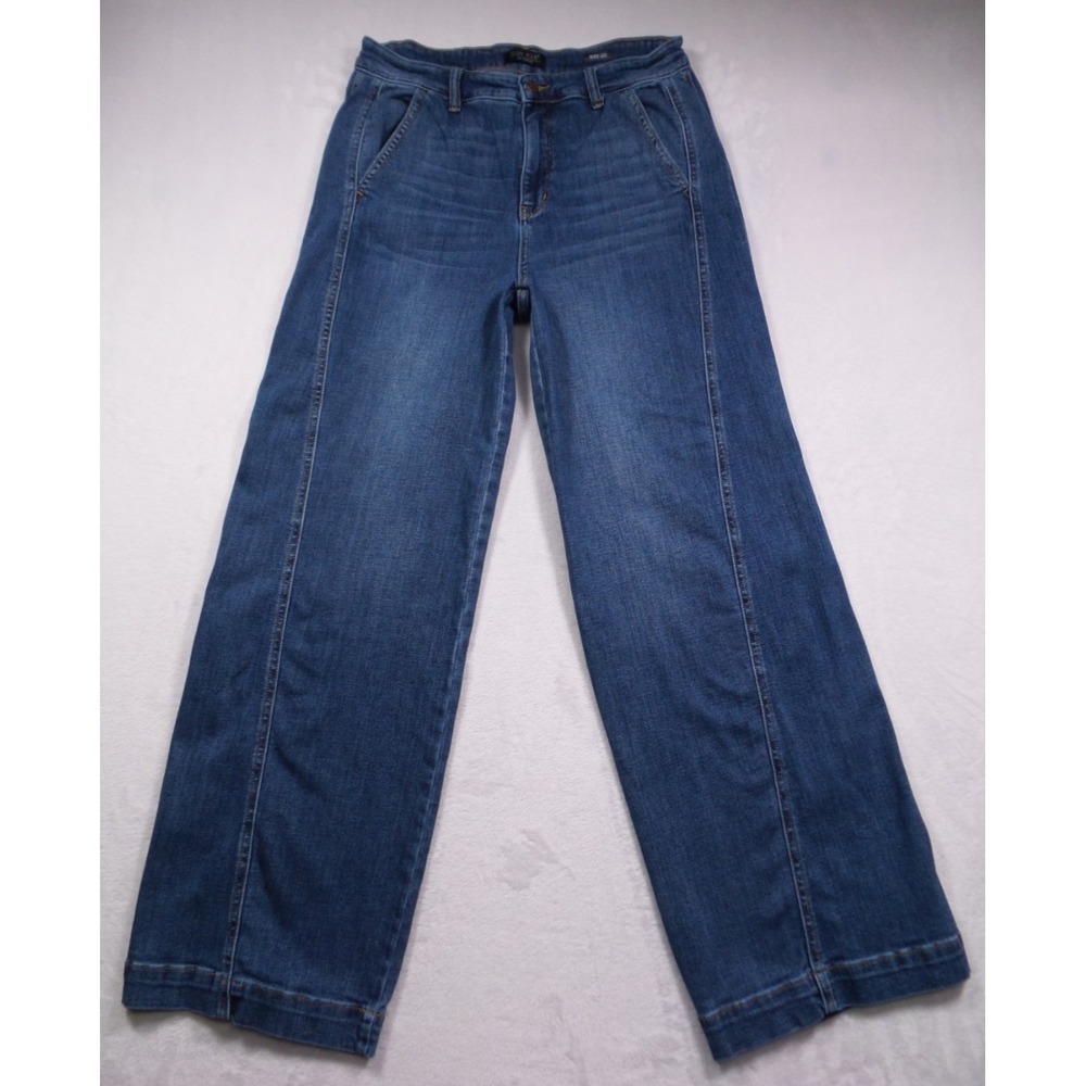 Judy Blue Jeans Womens Size 15/32 Blue Denim Wide Leg High Waist Stretch